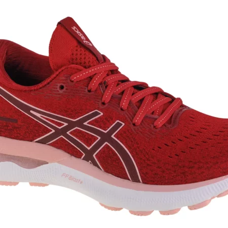 ASICS Gel-Nimbus 24 1012B201-601, Damskie, Czerwone, buty do biegania, tkanina, rozmiar: 37