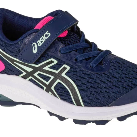 Asics GT-1000 9 PS 1014A151-400, Dla dziewczynki, Granatowe, buty do biegania, przewiewna siateczka, rozmiar: 27