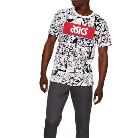 Asics TF M Graphic SS 1 Tee 2191A260-101, Męskie, Białe, t-shirty, bawełna, rozmiar: M