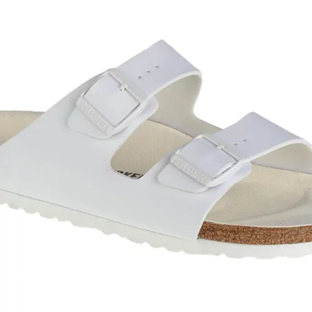 Birkenstock Arizona BF 1019046, Damskie, Białe, klapki, Birko-Flor, rozmiar: 44