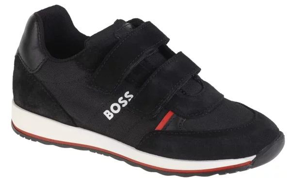 BOSS Trainers J09179-09B, Dla chłopca, Czarne, buty sneakers, tkanina, rozmiar: 30