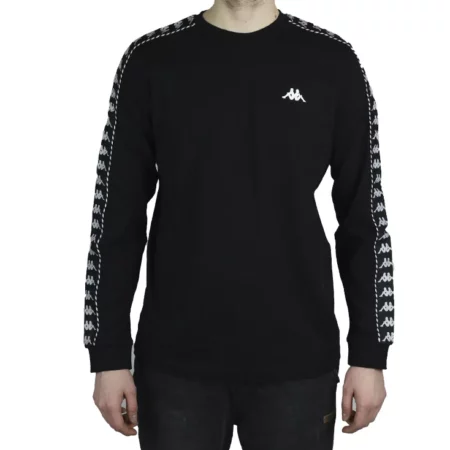 Kappa Iantan Longsleeve 309003-19-4006, Męskie, Czarne, longsleevy, bawełna, rozmiar: XXL