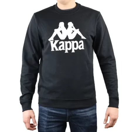 Kappa Sertum RN Sweatshirt 703797-19-4006, Męskie, Czarne, bluzy, bawełna, rozmiar: XL