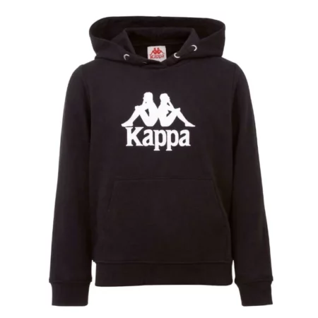 Kappa Taino Kids Hoodie 705322J-19-4006, Dla chłopca, Czarne, bluzy, bawełna, rozmiar: 128