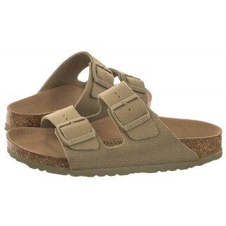 Klapki Arizona Rivet Logo Vegan Canvas Faded Khaki 1024065 (BK223-a) Birkenstock