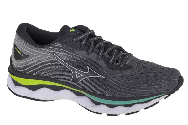 Mizuno Wave Sky 6 J1GC220204, Męskie, Szare, buty do biegania, tkanina, rozmiar: 43