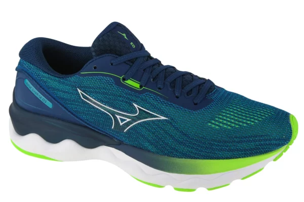 Mizuno Wave Skyrise 3 J1GC220901, Męskie, Niebieskie, buty do biegania, tkanina, rozmiar: 46