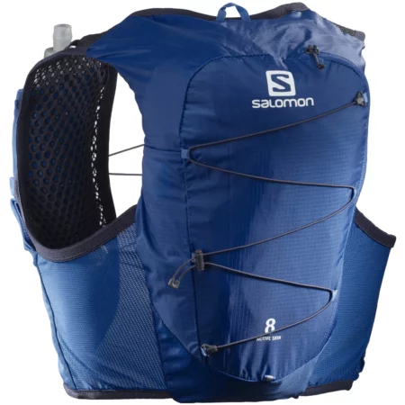 Salomon Active Skin 8 With Flasks C17796, Unisex, Niebieskie, plecaki, poliester, rozmiar: S