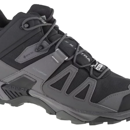 Salomon X Ultra 4 Mid Wide GTX 412946, Męskie, Czarne, buty trekkingowe, tkanina, rozmiar: 40 2/3