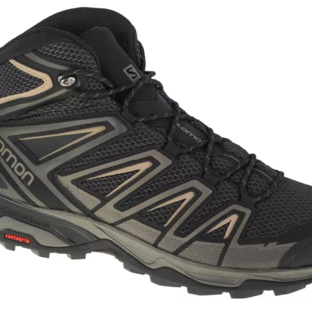 Salomon X Ultra Mid 3 Aero 410439, Męskie, Czarne, buty trekkingowe, tkanina, rozmiar: 47 1/3