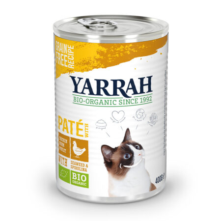 15% taniej! Yarrah Bio, 6 x 400 g/405 g  - Pâté, biokurczak, 6 x 400 g