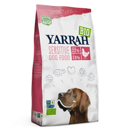 Yarrah Bio Sensitive z biokurczakiem i bioryżem - 10 kg