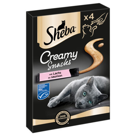 Sheba Creamy Snacks pasta dla kota - Łosoś, 4 x 12 g