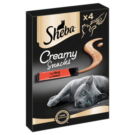 Sheba Creamy Snacks pasta dla kota - Wołowina, 4 x 12 g