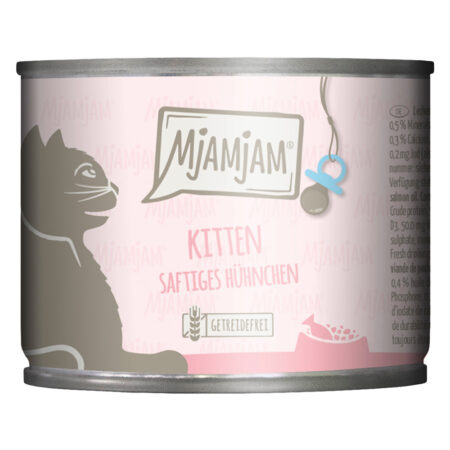 MjAMjAM Kitten, 6 x 200 g - Soczysty kurczak z olejem z łososia