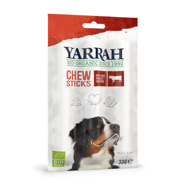 Yarrah Bio Chew Sticks, pałeczki do żucia dla psa - 3 x 3 sztuki