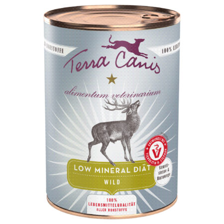 Terra Canis Alimentum Veterinarium Low Mineral Diet 6 x 400 g - Dziczyzna