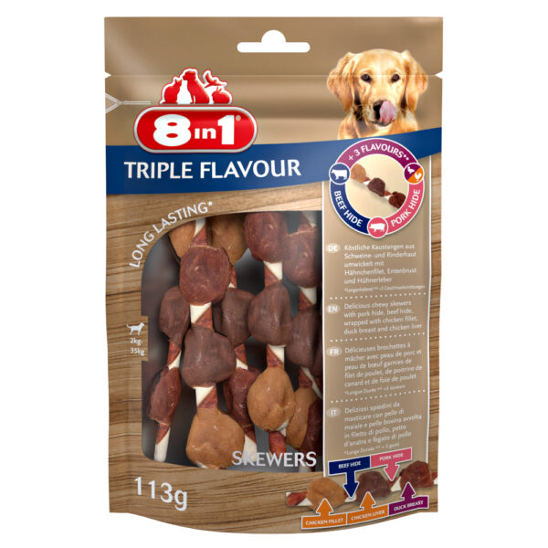 8in1 Triple Flavour Skewers - 3 x 113 g (18 szt.)