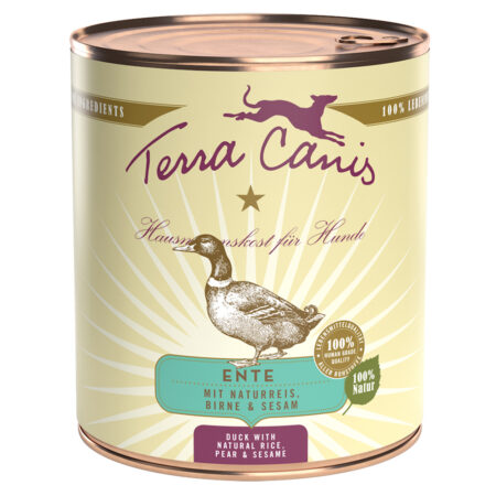 Terra Canis, 12 x 800 g - Kaczka z brązowym ryżem, burakiem, gruszką oraz sezamem